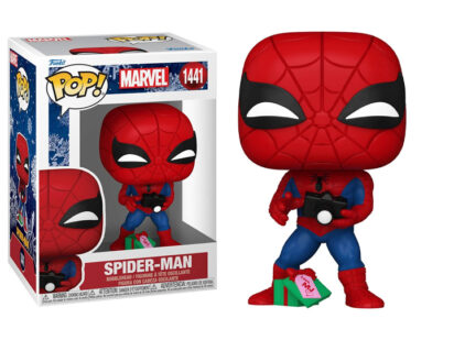 Marvel POP! Vinyl Figure Holiday Spiderman w/Open gift 9 cm