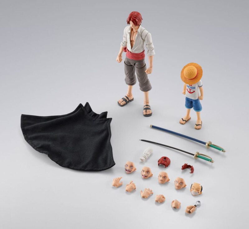 One Piece S.H.Figuarts Action Figure 2-Pack Shanks & Monkey D. Luffy Childhood Ver - immagine 6