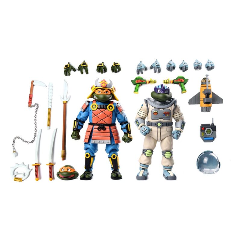 Teenage Mutant Ninja Turtles (Cartoon) Action Figure 2 Pack Space Adventure & Samurai Turtles 18 cm - immagine 2