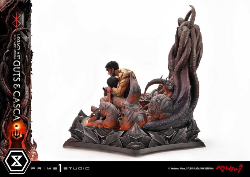 Berserk Ultimate Legacy Art Kentaro Miura Statue 1/4 Guts & Casca Bonus Version 72 cm - immagine 3