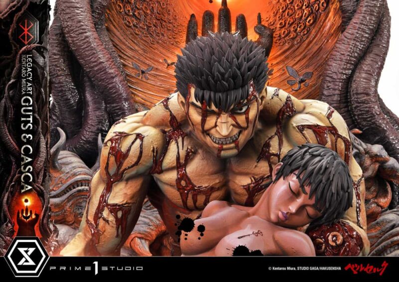 Berserk Ultimate Legacy Art Kentaro Miura Statue 1/4 Guts & Casca Bonus Version 72 cm - immagine 5