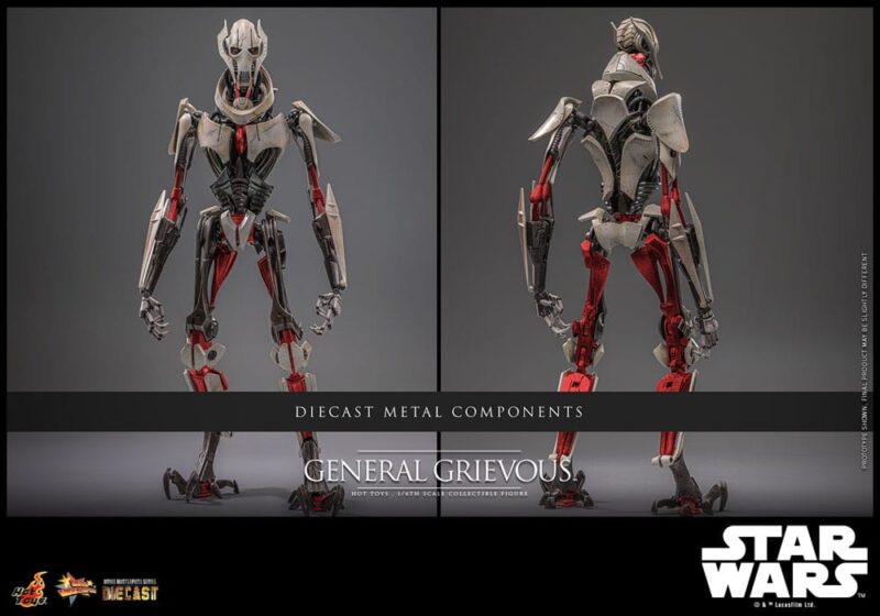 Star Wars Movie Masterpiece Diecast Action Figure 1/6 General Grievous 42 cm - immagine 5