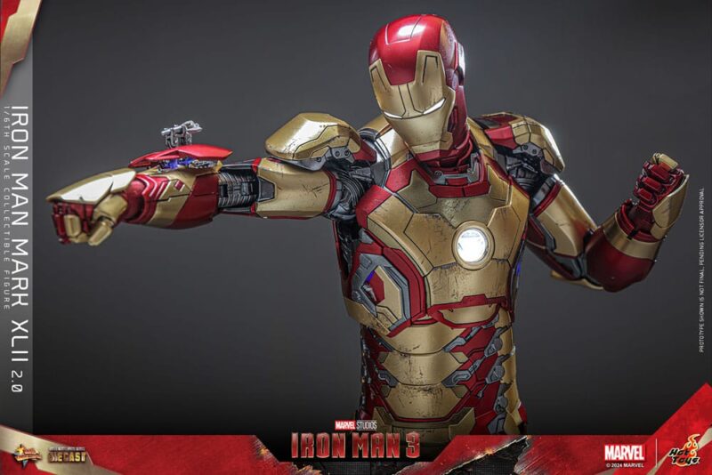 Iron Man 3 Movie Masterpiece Diecast Action Figure 1/6 Iron Man Mark XLII (2.0) Deluxe 32 cm - immagine 6