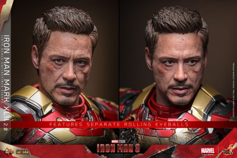 Iron Man 3 Movie Masterpiece Diecast Action Figure 1/6 Iron Man Mark XLII (2.0) Deluxe 32 cm - immagine 5