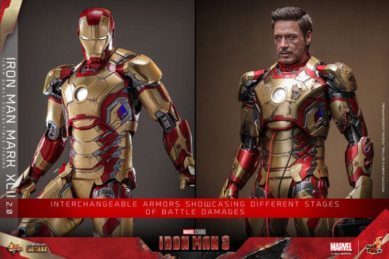 Iron Man 3 Movie Masterpiece Diecast Action Figure 1/6 Iron Man Mark XLII (2.0) 32 cm - immagine 6
