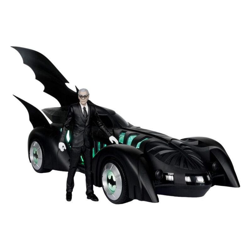 Batman Forever DC Multiverse Action Figure with Vehicle Alfred Pennyworth & Batmobile (Gold Label) 79 cm - immagine 2