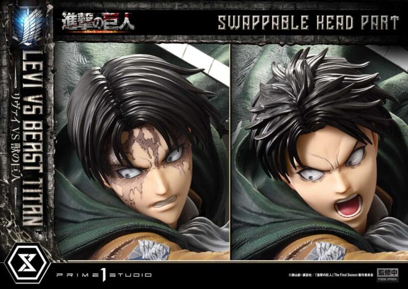 Attack on Titan Ultimate Premium Masterline Series Statue 1/4 Levi Versus Beast Titan 73 cm - immagine 6