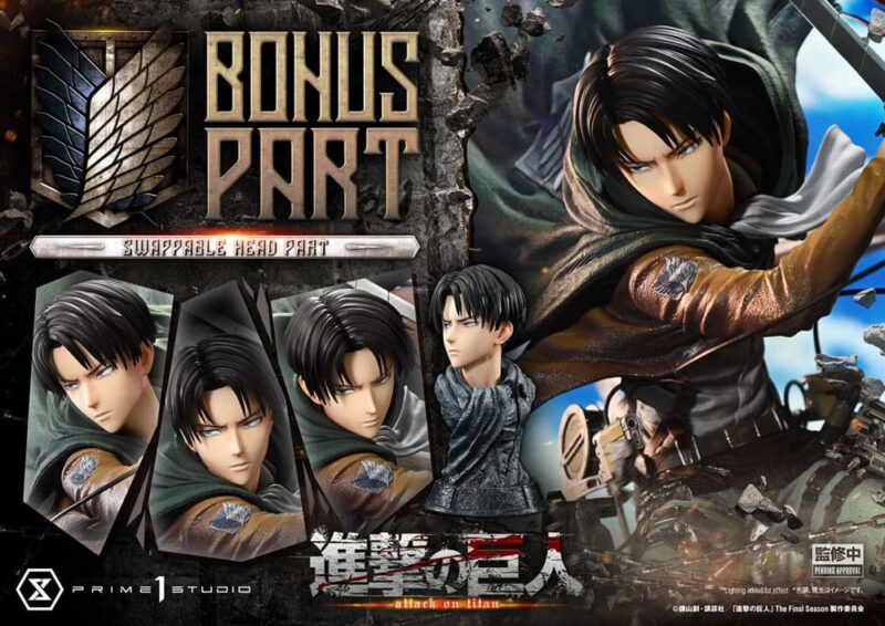 Attack on Titan Ultimate Premium Masterline Series Statue 1/4 Levi Versus Beast Titan Bonus Version 73 cm - immagine 2