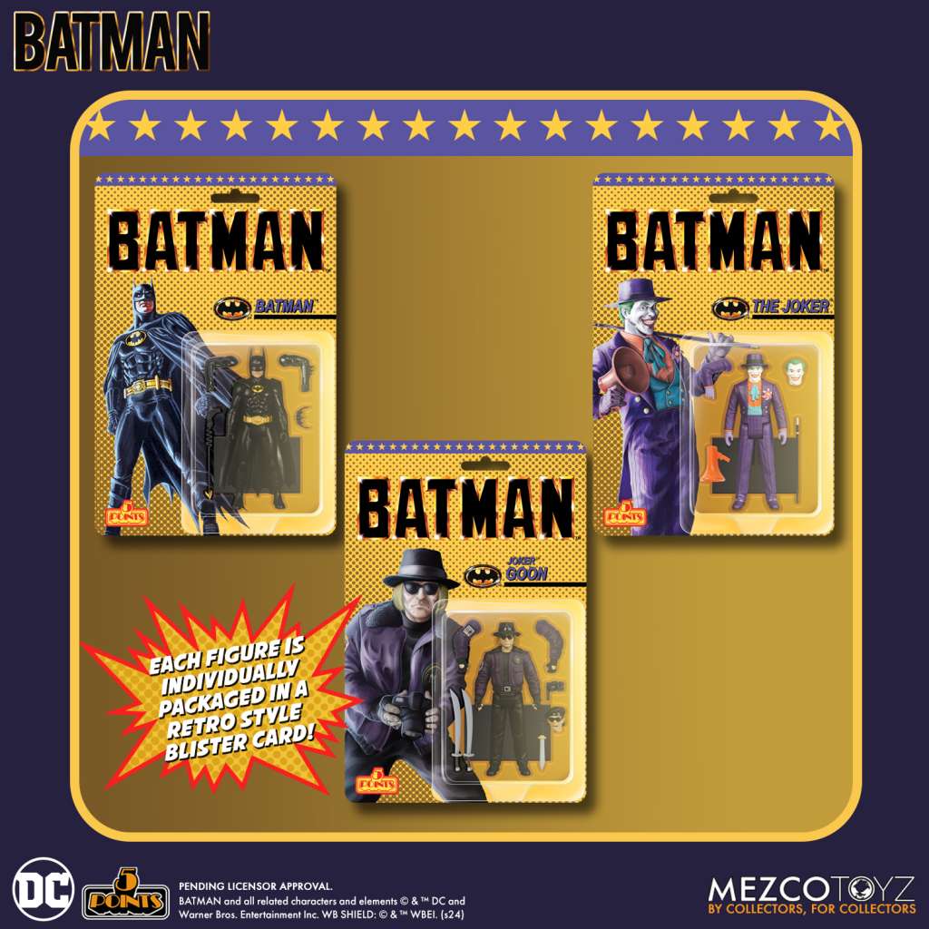 5 Points 1989 Batman Action Figure Set (3)