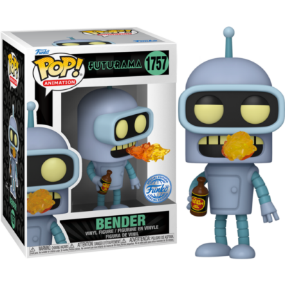 Futurama Pop! Animation Vinyl Figure Bender with Fire Breath Limited 9 cm