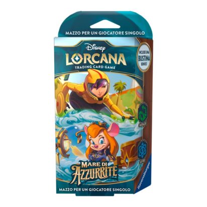 Disney Lorcana Mare di Azzurrite Mazzo Iniziale Smeraldo e Zaffiro versione Italiano