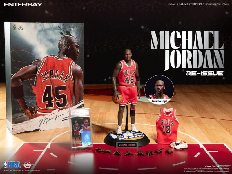 NBA Collection Real Masterpiece Actionfigur 1/6 Michael Jordan I'm Back Edition Limited 30 cm - immagine 2