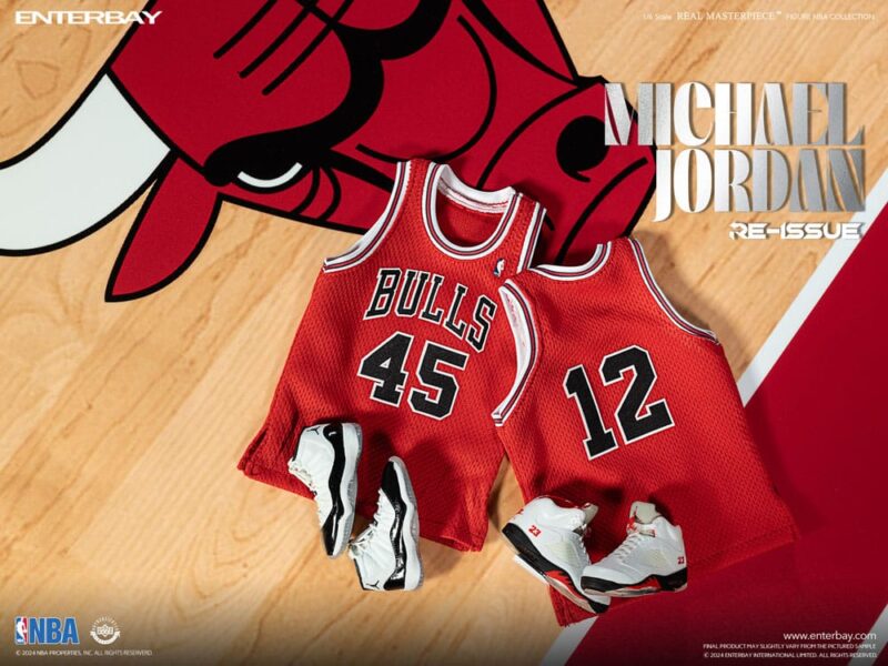 NBA Collection Real Masterpiece Actionfigur 1/6 Michael Jordan I'm Back Edition Limited 30 cm - immagine 5