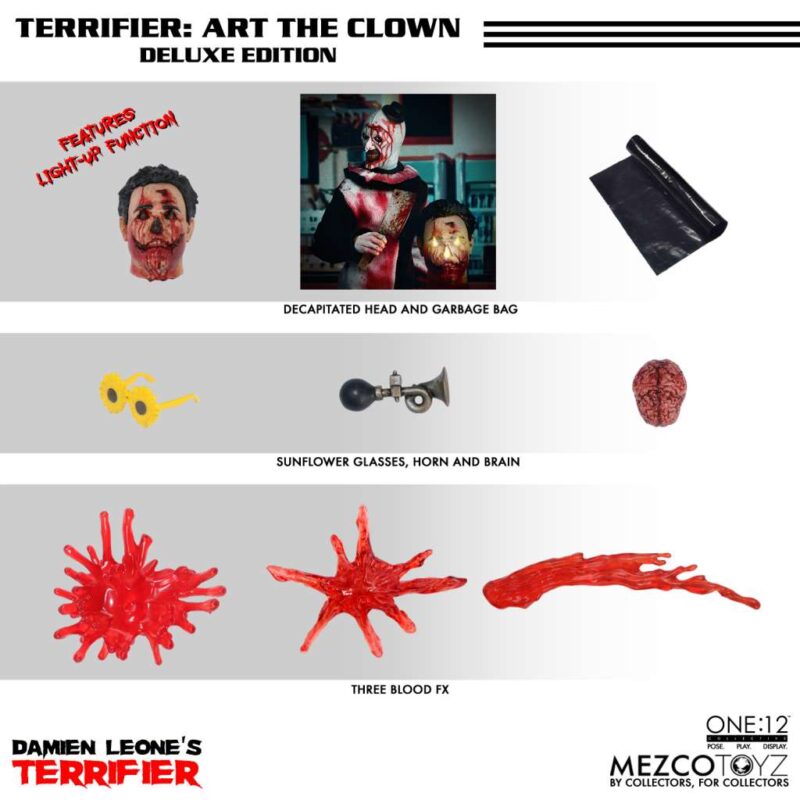 One 12 Collective Terrifier Art The Clown Dlx Action figure - immagine 3