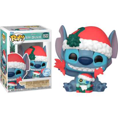 Lilo & Stitch POP! Vinyl Figure Stitch Unwrapping Gift (Holiday) Limited 9 cm