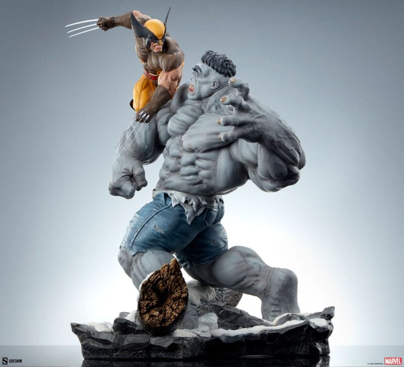 Marvel Statue Grey Hulk vs Wolverine 58 cm - immagine 2