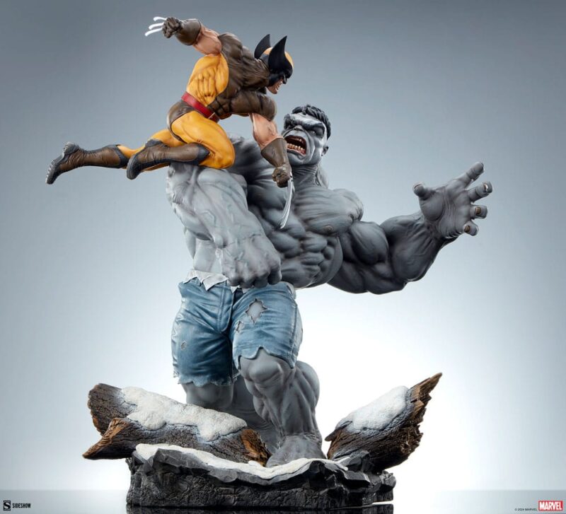 Marvel Statue Grey Hulk vs Wolverine 58 cm - immagine 3