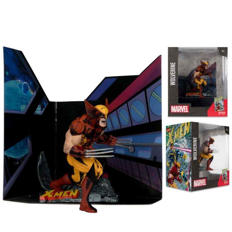 Marvel Wave 1 Wolverine X-Men #1 1:10 Scale Posed Figure with Scene - immagine 2