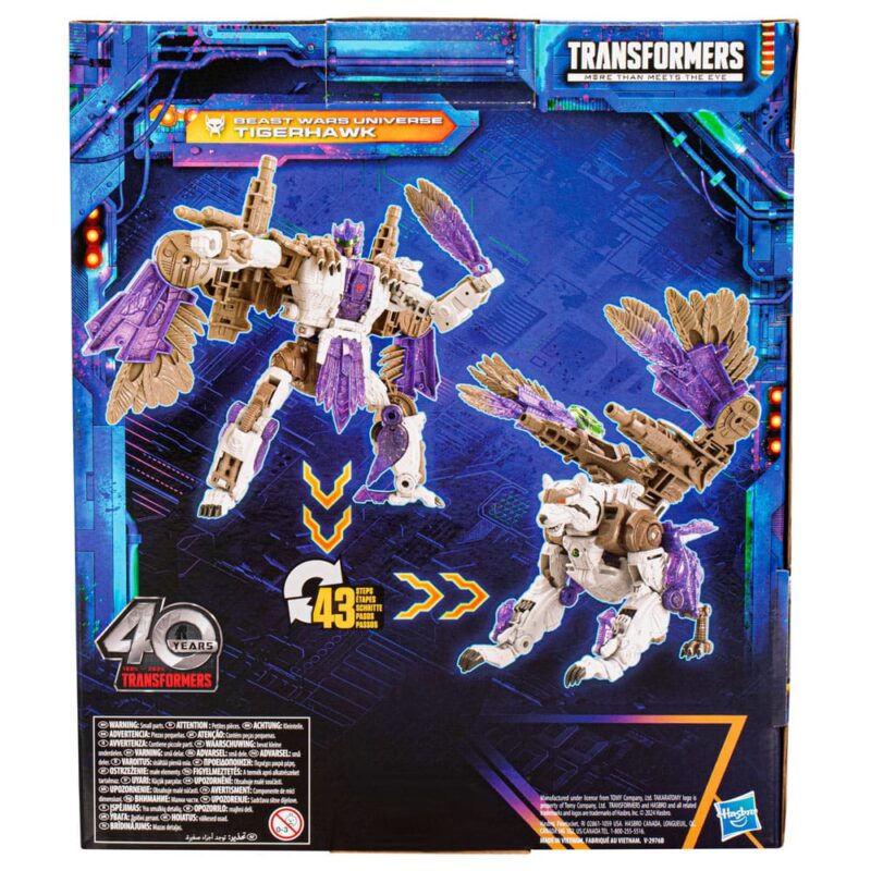 Transformers Generations Legacy United Leader Class Action Figure Beast Wars Universe Tigerhawk 19 cm - immagine 3