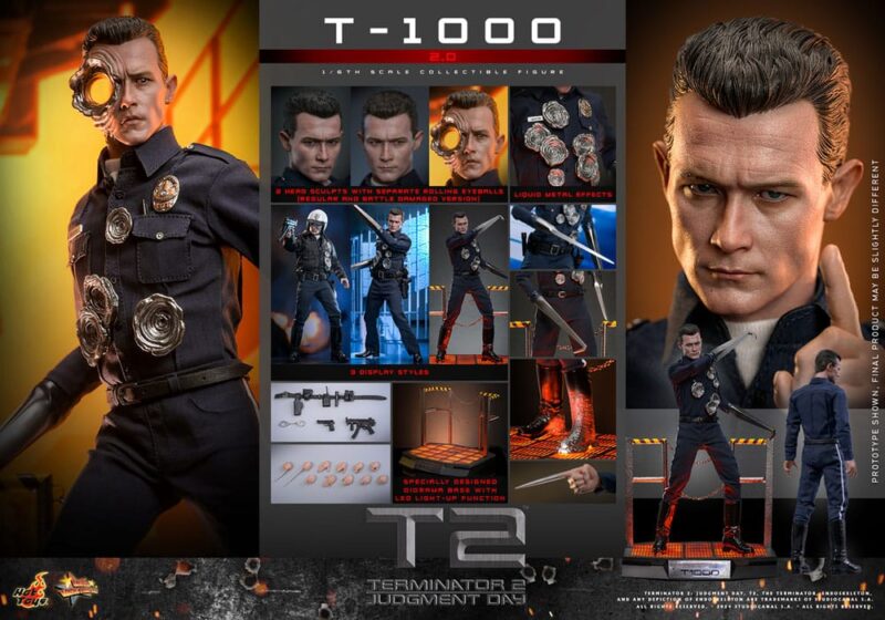 Terminator 2 Movie Masterpiece Action Figure 1/6 T-1000 (2.0) 31 cm - immagine 9