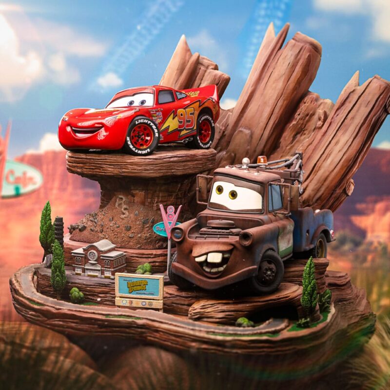 Cars Deluxe Art Scale Statue 1/10 Lightning Mcqueen & Tow Mater 31 cm - immagine 5