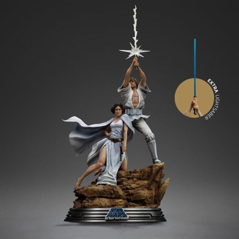 Star Wars Deluxe Art Scale Statue 1/10 Luke and Leia 41 cm - immagine 6