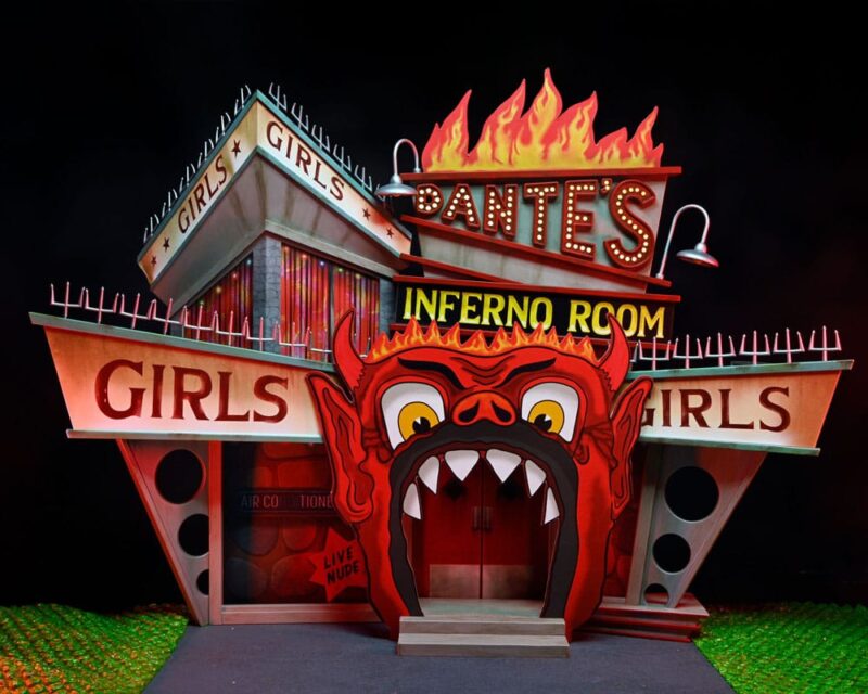 Beetlejuice (1988) Diorama Trenchcoat with Spikes Inferno Room Deluxe Set - immagine 4
