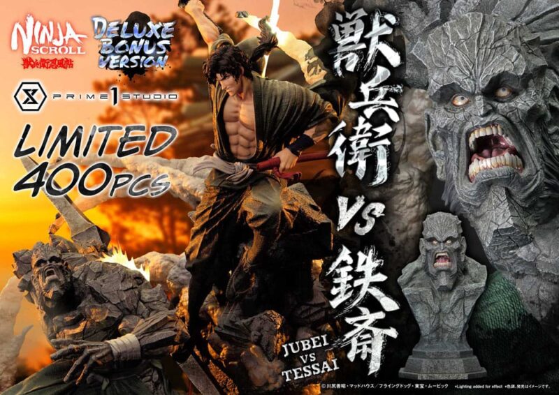Ninja Scroll Ultimate Premium Masterline Series Statue 1/4 Jubei Versus Tessai Deluxe Bonus Version 101 cm - immagine 3