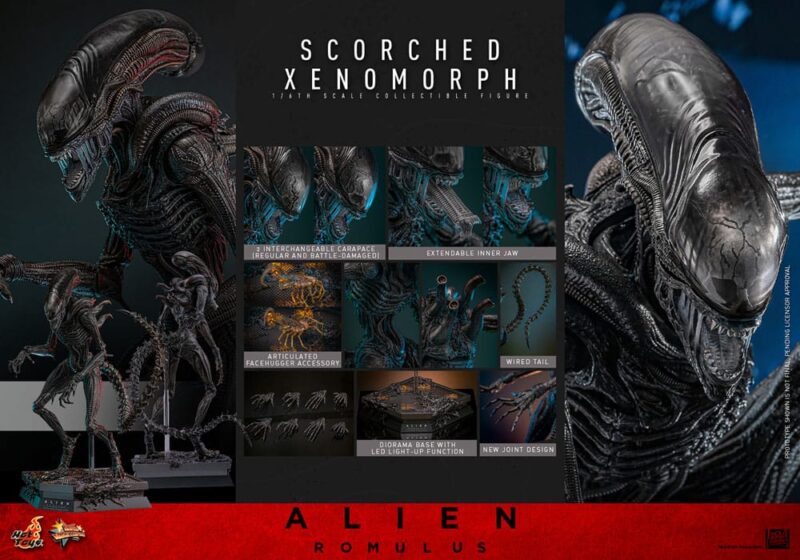 Alien: Romulus Movie Masterpiece Action Figure 1/6 Scorched Xenomorph 44 cm - immagine 8