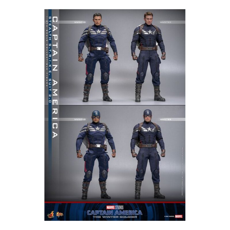 Captain America: The Winter Soldier Movie Masterpiece Action Figure 1/6 Captain America (Stealth S.T.R.I.K.E. Suit) 2.0 31 cm - immagine 5