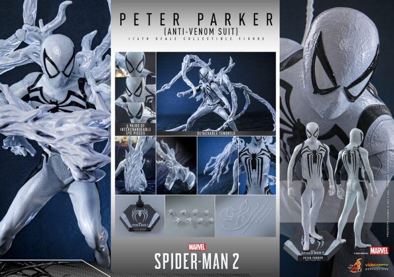 Spider-Man 2 Video Game Masterpiece Action Figure 1/6 Peter Parker (Anti-Venom Suit) 30 cm - immagine 8