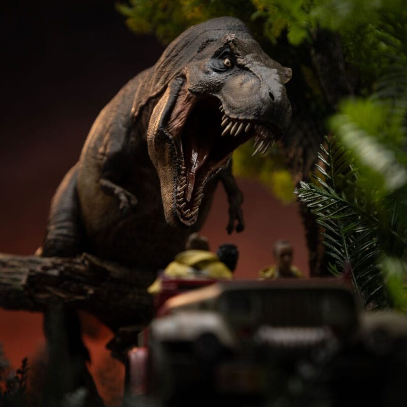 Jurassic Park Demi Art Scale Statue 1/20 T-Rex Chase 30 cm - immagine 5