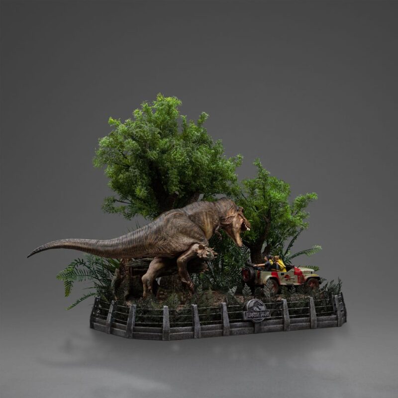 Jurassic Park Demi Art Scale Statue 1/20 T-Rex Chase 30 cm - immagine 4