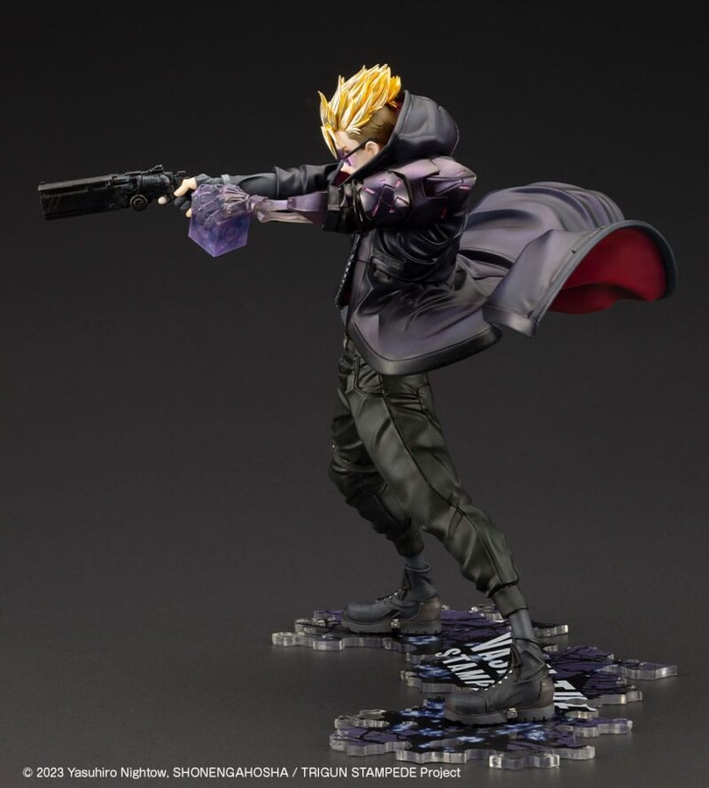 Trigun Stampede ARTFXJ Statue 1/8 Vash the Stampede The Gunman in Black Ver. 22 cm - immagine 2