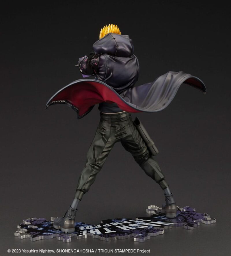 Trigun Stampede ARTFXJ Statue 1/8 Vash the Stampede The Gunman in Black Ver. 22 cm - immagine 3