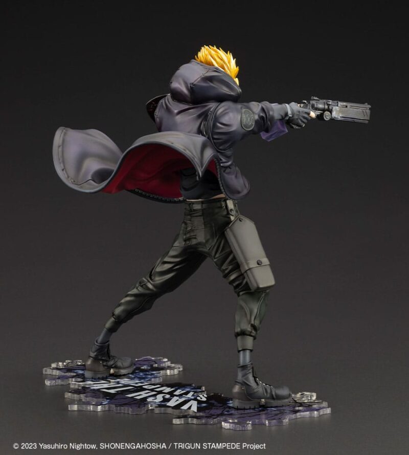 Trigun Stampede ARTFXJ Statue 1/8 Vash the Stampede The Gunman in Black Ver. 22 cm - immagine 4