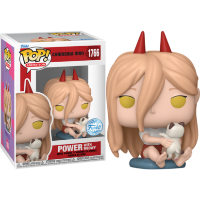 Chainsaw Man POP! Animation Vinyl Figure Power with Meowy Limited 9 cm