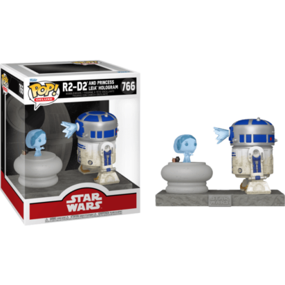 Star Wars POP! Deluxe Vinyl Figure R2D2 w/Leia 9 cm