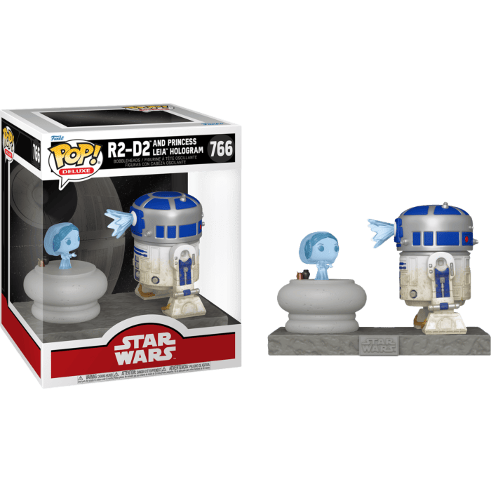 Star Wars POP! Deluxe Vinyl Figure R2D2 w/Leia 9 cm