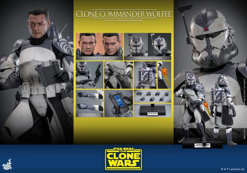 Star Wars: The Clone Wars Action Figure 1/6 Clone Commander Wolffe 30 cm - immagine 7