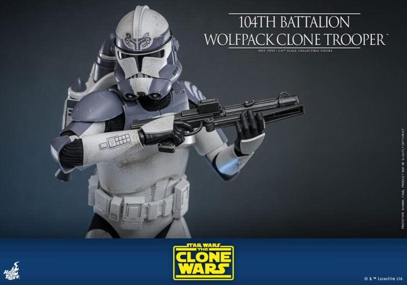 Star Wars The Clone Wars Action Figure 1/6 104th Battalion Wolfpack Clone Trooper 30 cm - immagine 6