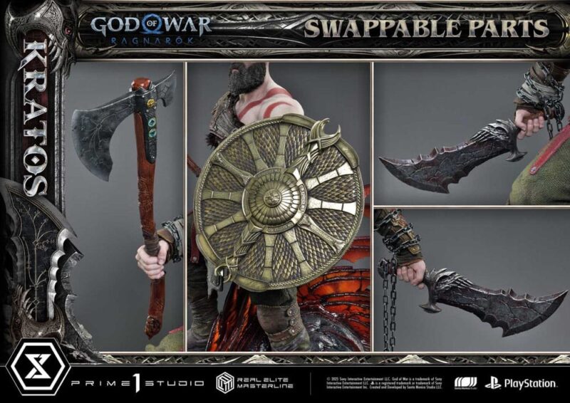 God of War: Ragnarok Real Elite Masterline Series Statue 1/3 Kratos 95 cm - immagine 6