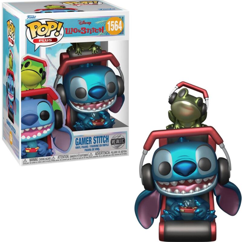 Lilo & Stitch POP! Vinyl Figure Gamer Stitch Metallic 9 cm