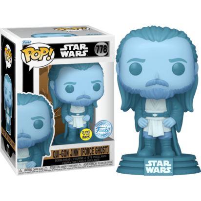 Star Wars; Obi-Wan Kenobi POP! Vinyl Figure Qui-Gon Jin (Force Ghost) Glow in the Dark Limited 9 cm