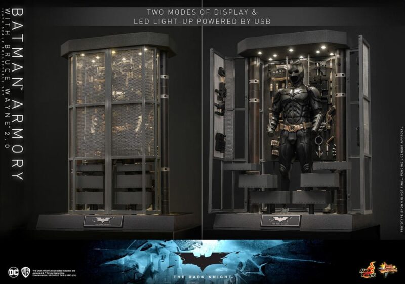 The Dark Knight Movie Masterpiece Action Figures & Diorama 1/6 Batman Armory with Bruce Wayne (2.0) 30 cm - immagine 2