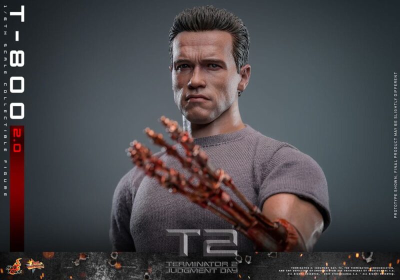 Terminator 2 Movie Masterpiece Action Figure 1/6 T-800 2.0 32 cm - immagine 6