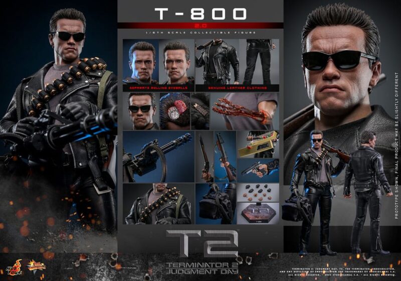 Terminator 2 Movie Masterpiece Action Figure 1/6 T-800 2.0 32 cm - immagine 9