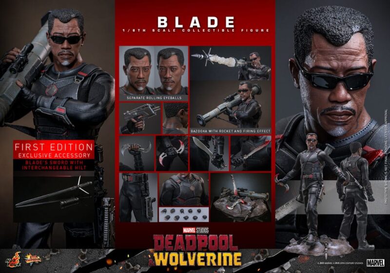 Deadpool & Wolverine Movie Masterpiece Action Figure 1/6 Blade 30 cm - immagine 9