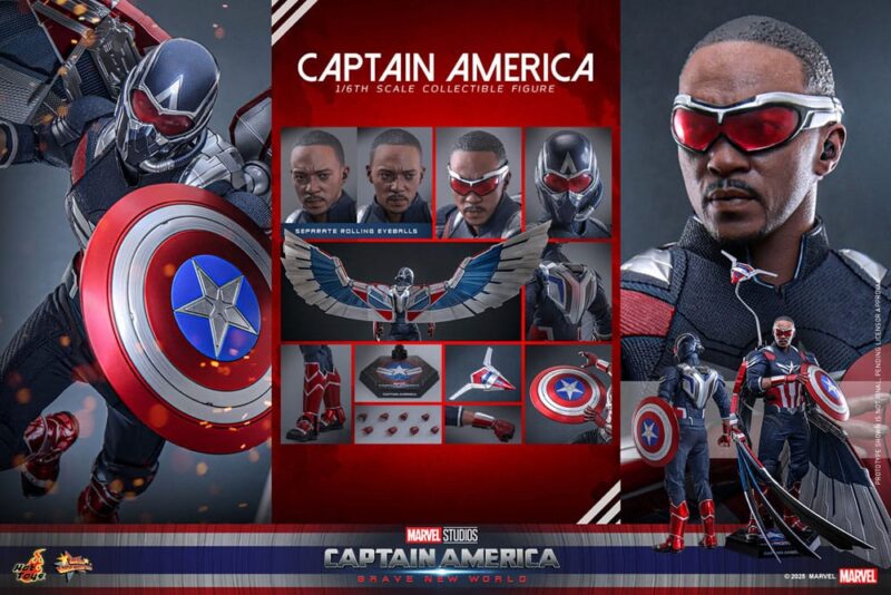 Captain America: Brave New World Movie Masterpiece Action Figure 1/6 Captain America 30 cm - immagine 9