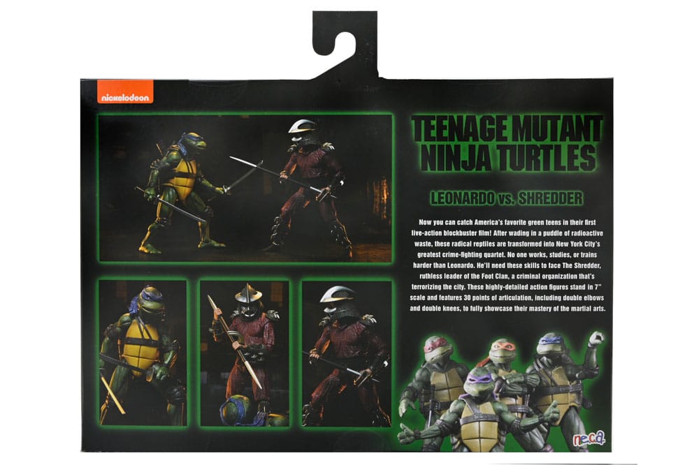 Teenage Mutant Ninja Turtles (1990 Movie) Action Figure Roof Top Battle Shredder vs Leo 18 cm - immagine 2